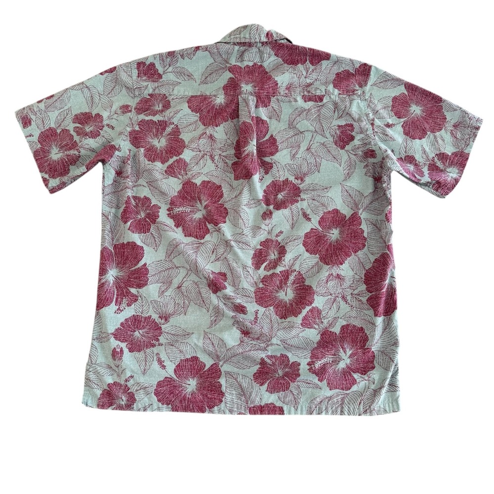 Cooke Street Medium Blue Fuschia Floral Short Sleeve Button Up‎ Men's Shirt - Picture 3 of 9